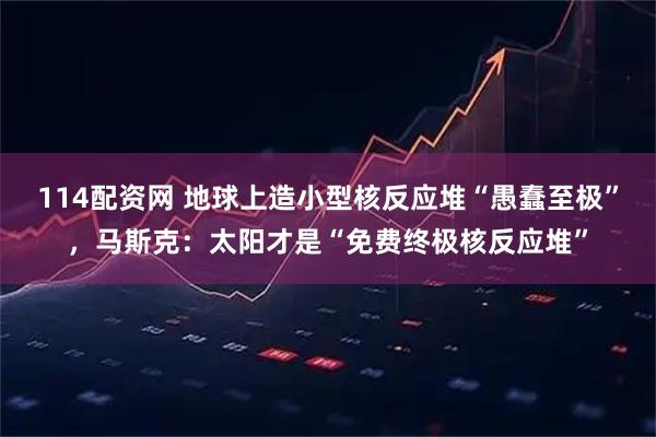 114配资网 地球上造小型核反应堆“愚蠢至极”，马斯克：太阳才是“免费终极核反应堆”
